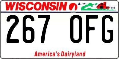 WI license plate 267OFG