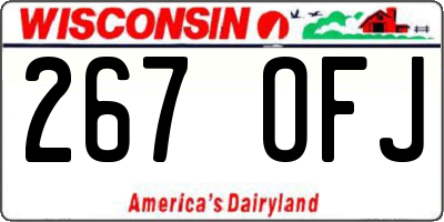 WI license plate 267OFJ