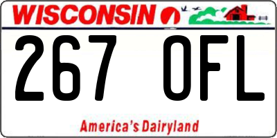 WI license plate 267OFL
