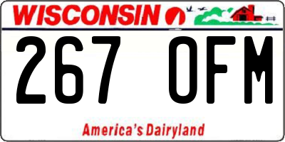 WI license plate 267OFM