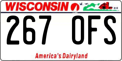 WI license plate 267OFS