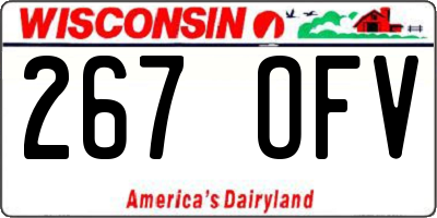 WI license plate 267OFV