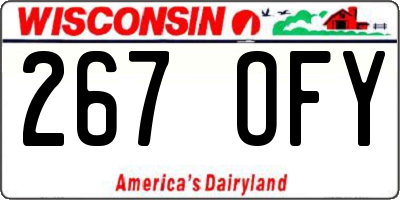 WI license plate 267OFY