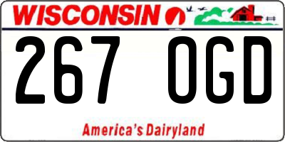 WI license plate 267OGD