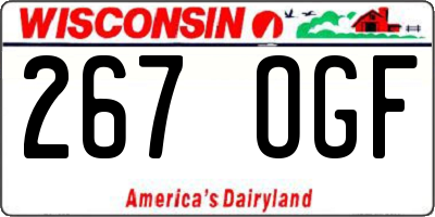 WI license plate 267OGF