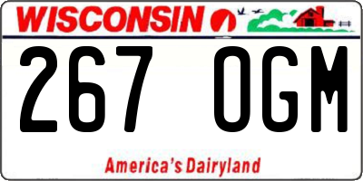 WI license plate 267OGM
