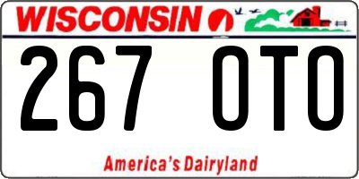 WI license plate 267OTO