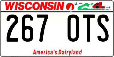 WI license plate 267OTS