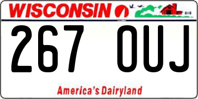 WI license plate 267OUJ