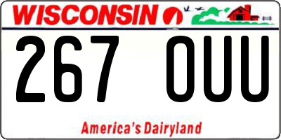 WI license plate 267OUU