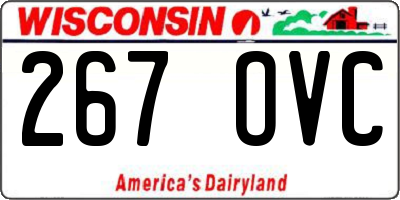 WI license plate 267OVC