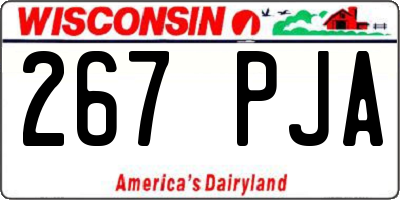 WI license plate 267PJA