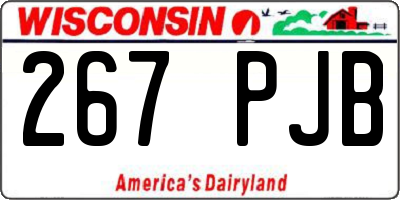 WI license plate 267PJB