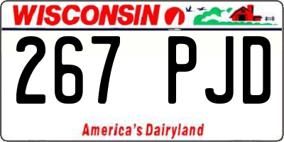 WI license plate 267PJD