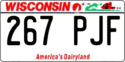 WI license plate 267PJF