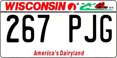WI license plate 267PJG