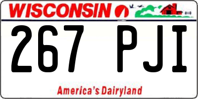 WI license plate 267PJI