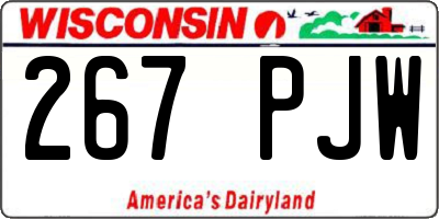 WI license plate 267PJW