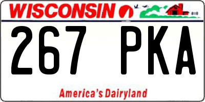 WI license plate 267PKA