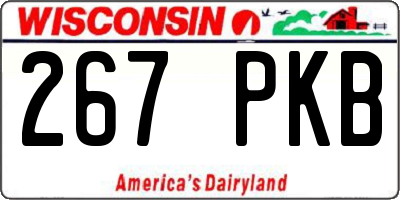 WI license plate 267PKB