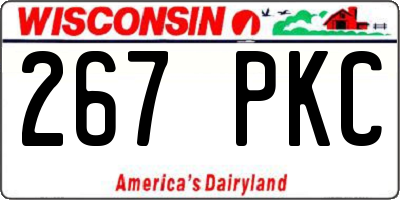 WI license plate 267PKC