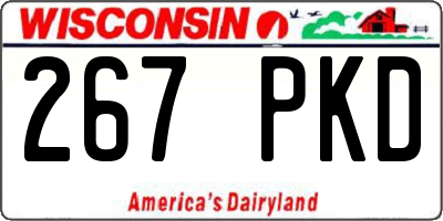 WI license plate 267PKD