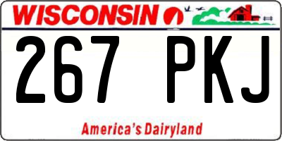 WI license plate 267PKJ