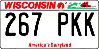 WI license plate 267PKK