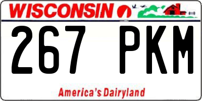 WI license plate 267PKM