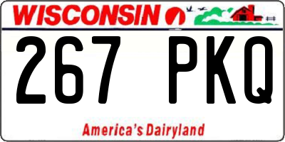WI license plate 267PKQ