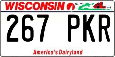WI license plate 267PKR