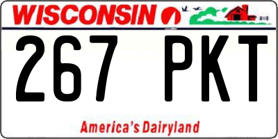 WI license plate 267PKT