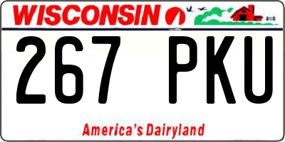 WI license plate 267PKU