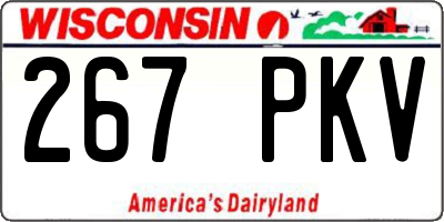 WI license plate 267PKV