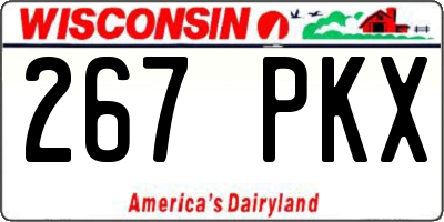WI license plate 267PKX