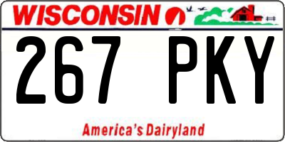 WI license plate 267PKY