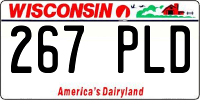 WI license plate 267PLD