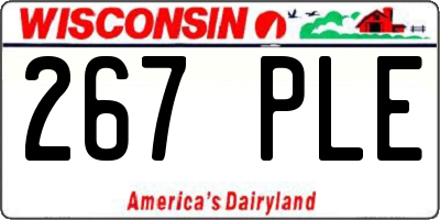 WI license plate 267PLE