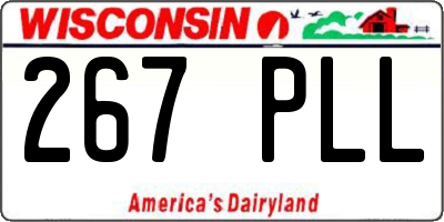 WI license plate 267PLL