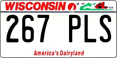 WI license plate 267PLS
