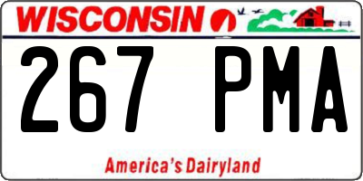 WI license plate 267PMA