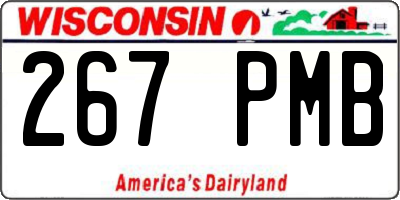 WI license plate 267PMB