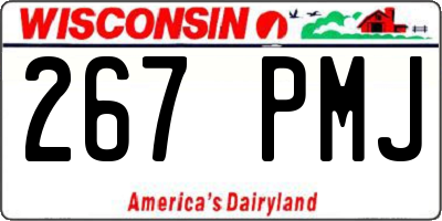 WI license plate 267PMJ