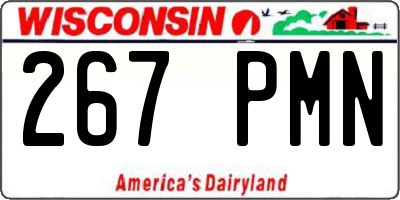 WI license plate 267PMN