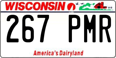WI license plate 267PMR