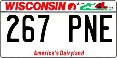 WI license plate 267PNE