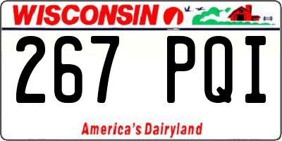 WI license plate 267PQI