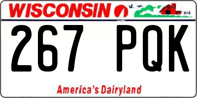 WI license plate 267PQK