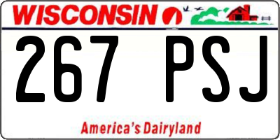 WI license plate 267PSJ