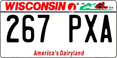 WI license plate 267PXA